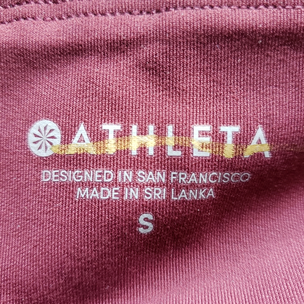 Athleta All in Crop Tight Wine Sz Small Pockets Activewear - Picture 6 of 10